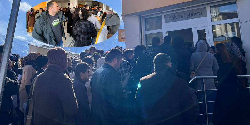 Hakkari’de İŞKUR Yoğunluğu: Banka Önlerinde Uzun Kuyruklar