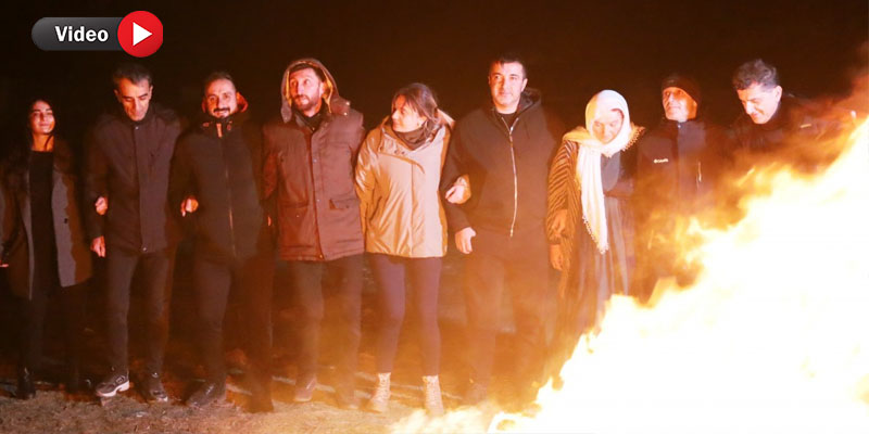 Hakkari'de ilk Nevroz ateşi yakıldı!