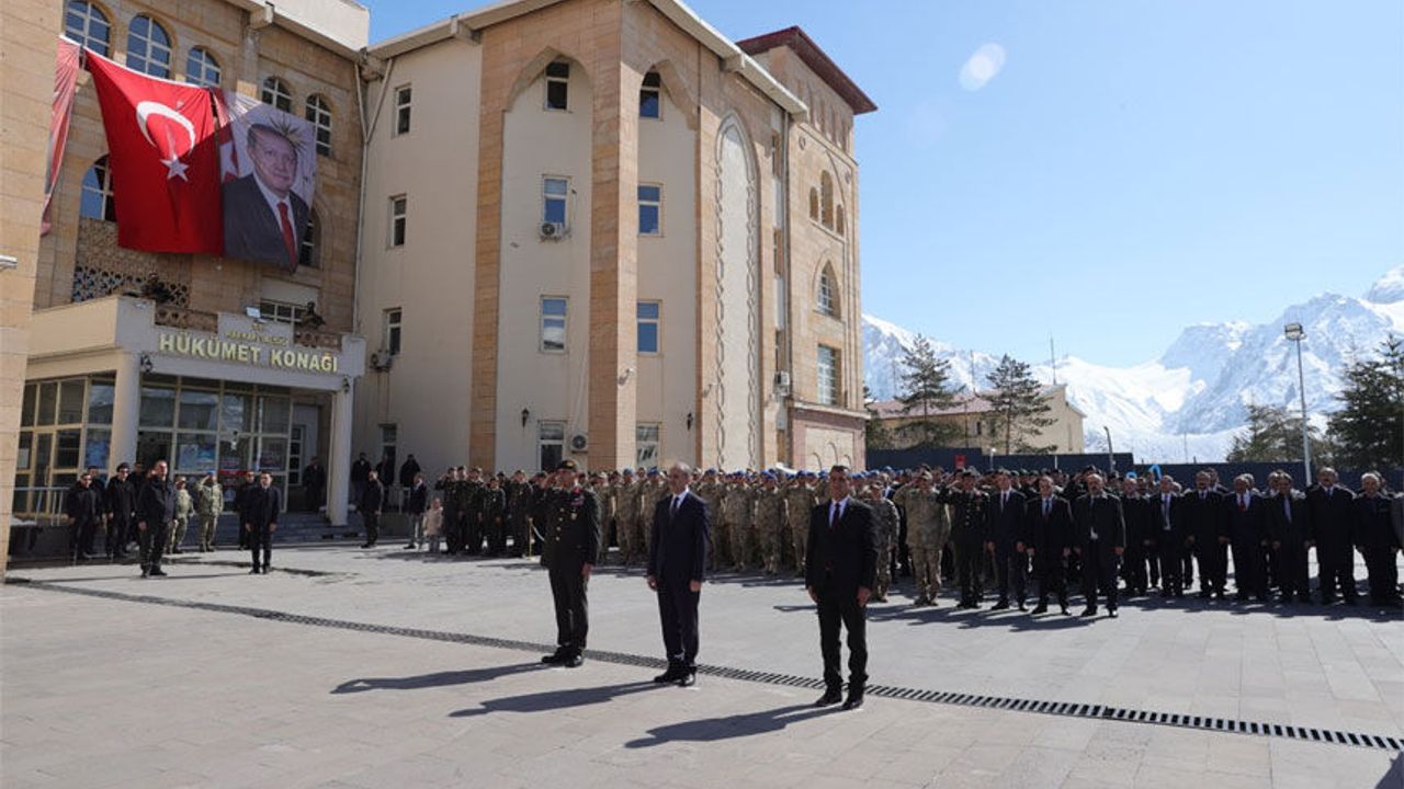 Hakkari'de Çanakkale Zaferi töreni düzenlendi