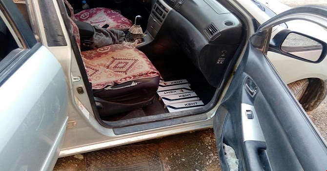 Hakkari'de, bin 317 paket kaçak sigara ele geçirildi