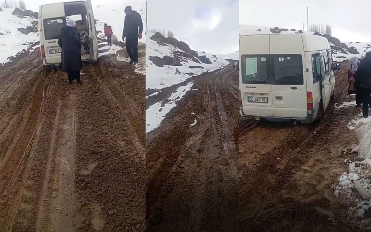 Köy yolu yapılmadığı için çocuklar 4 aydır okula gidemiyor