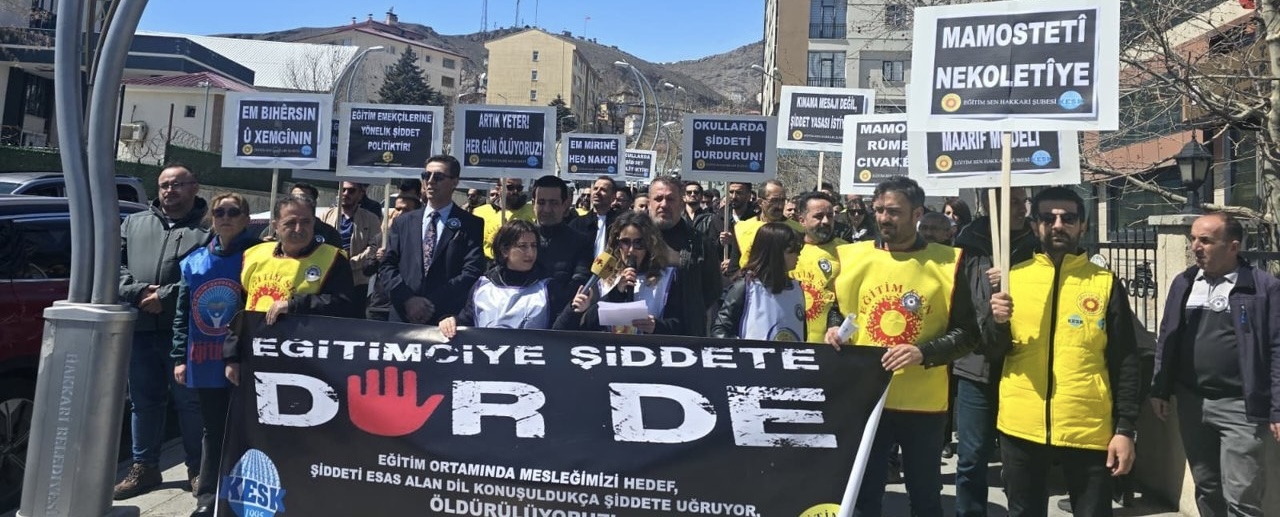 Hakkari’deki Eğitimcilerden tepki yürüyüşü!