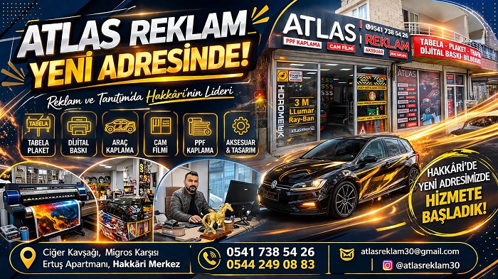 Hakkari’de Reklam ve Aksesuarın Yeni Adresi: Atlas Reklam Ajans