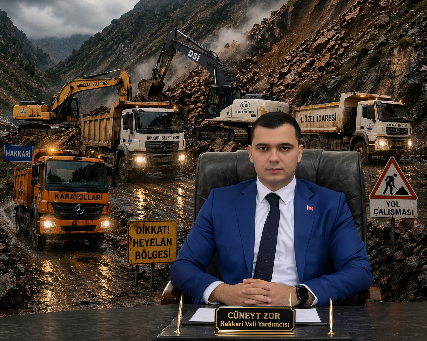 Hakkari–Van Yolunda Heyelan Mesaisi