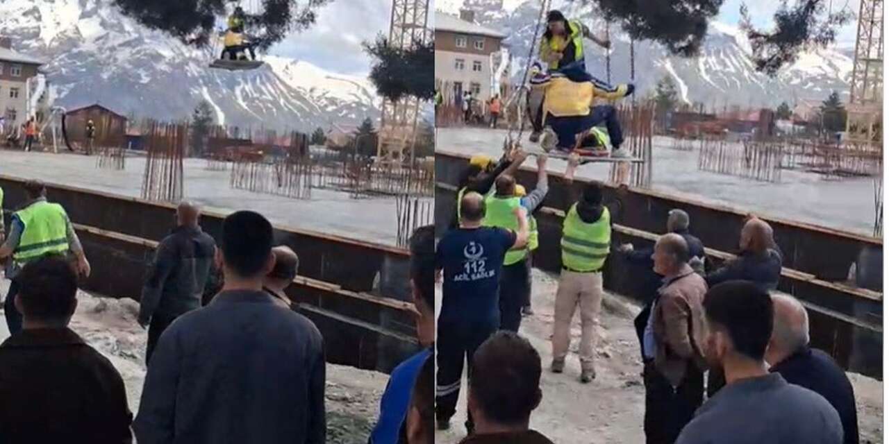 Hakkari’de Ölümden Döndü! Şantiyede Kaza: Bir İşçi Yaralı (VİDEO)