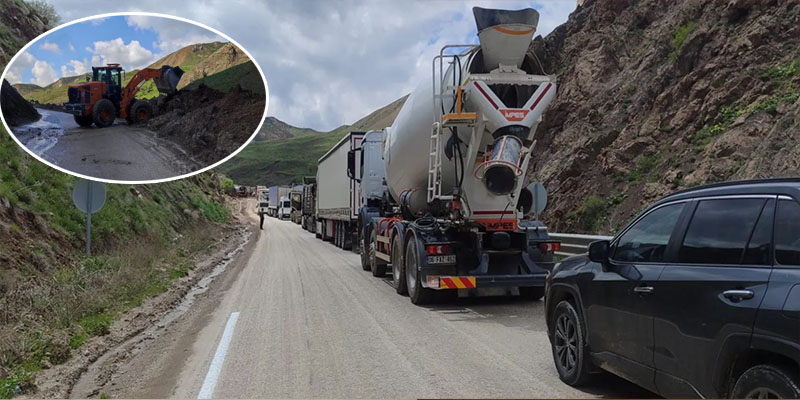 Hakkâri-Yüksekova Karayolu’nda çalışma: Geçişler kontrollü sağlandı