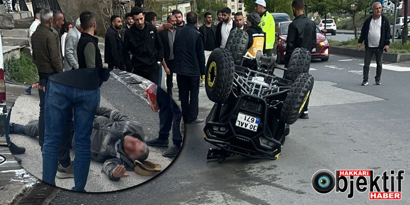 Hakkari’de ATV kazası: Sürücü metrelerce savruldu
