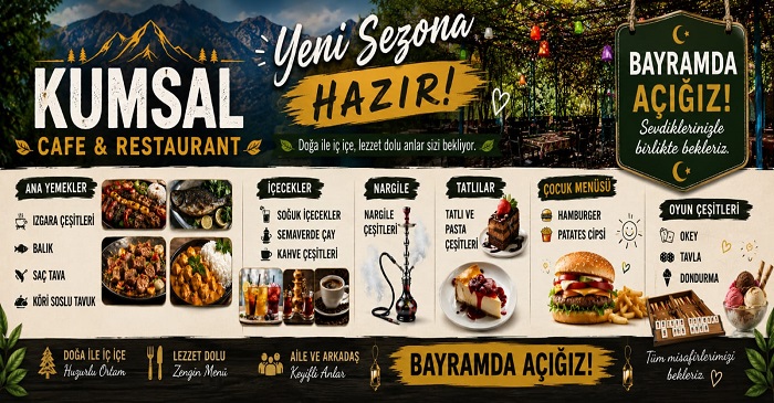 Kumsal Cafe & Restaurant Yeni Sezona hazır!