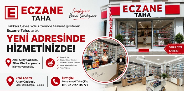 Eczane Taha Yeni Adresinde Hizmete Devam Ediyor