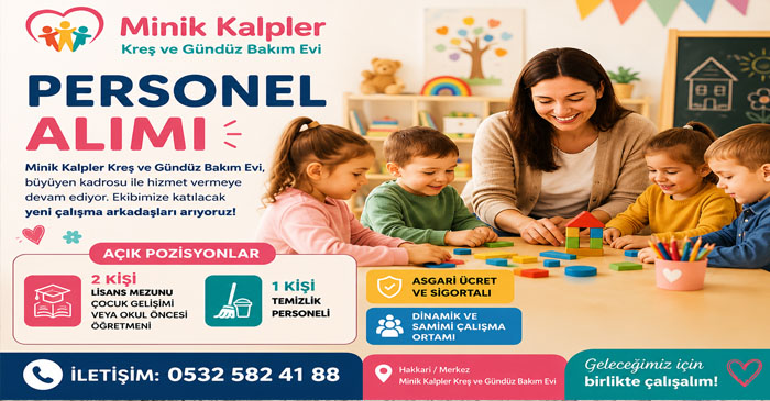 Minik Kalpler Kreşi personel alımı yapacak