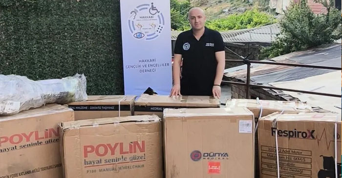 Hakkari’de 10 engelli bireye tekerlekli sandalye desteği