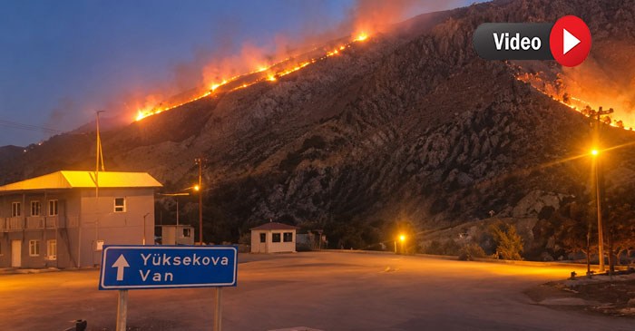 Hakkari'deki yangın büyüyor: Alevler karakola doğru ilerliyor