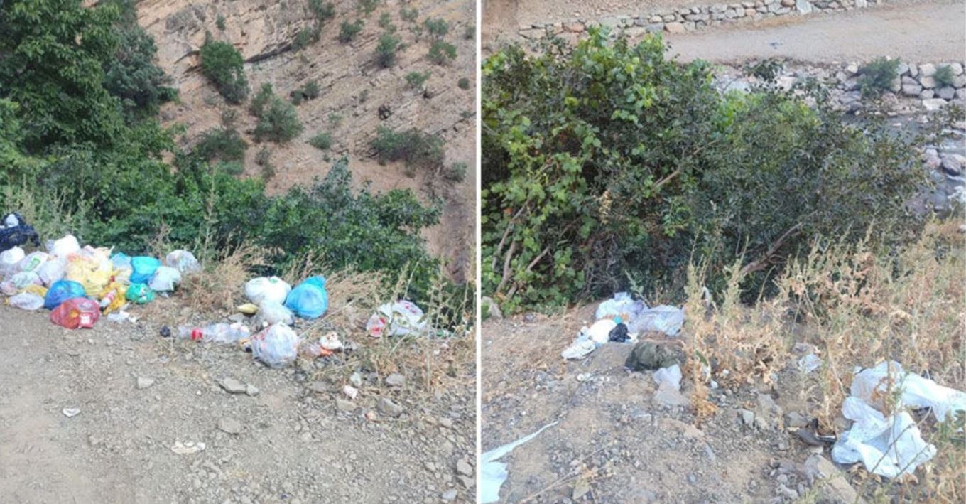 Hakkari'nin Doğa Harikası Kaval Şelalesi Çöplüğe Döndü