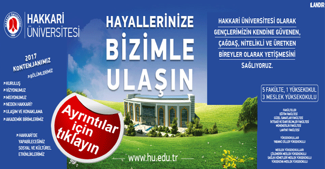 Hakkari üniversitende hayallerinize ulaşın