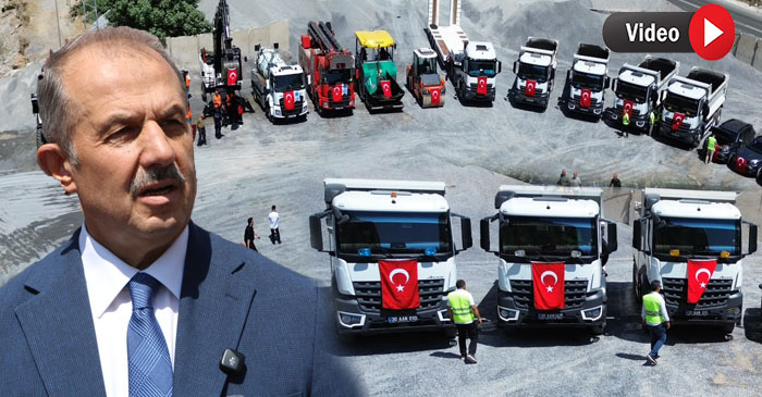 Hakkari’ye 128 milyon liralık 20 yeni araç hizmete alındı