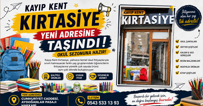 Kayıp Kent Kırtasiye yeni adresine taşındı!