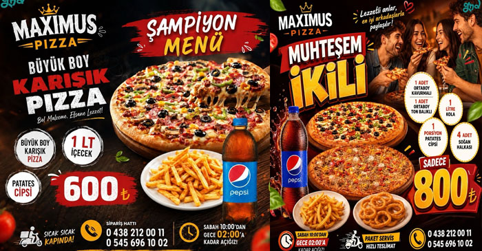 Hakkâri’de pizza keyfinin adresi Maximus Pizza