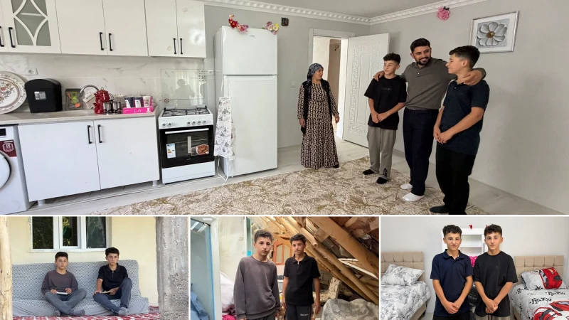 Hakkari’de yer minderinden fen lisesine: İkizler yeni evine kavuştu