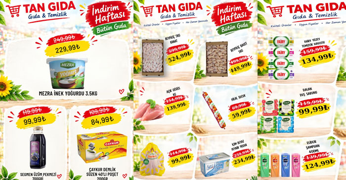 Tan Gıda’da indirim haftası başladı: Fırsatlar 20 Eylül’e kadar