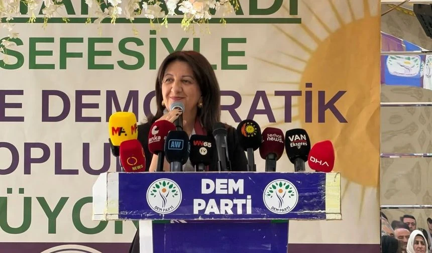 Pervin Buldan Van’da Cumhurbaşkanı Erdoğan’a seslendi