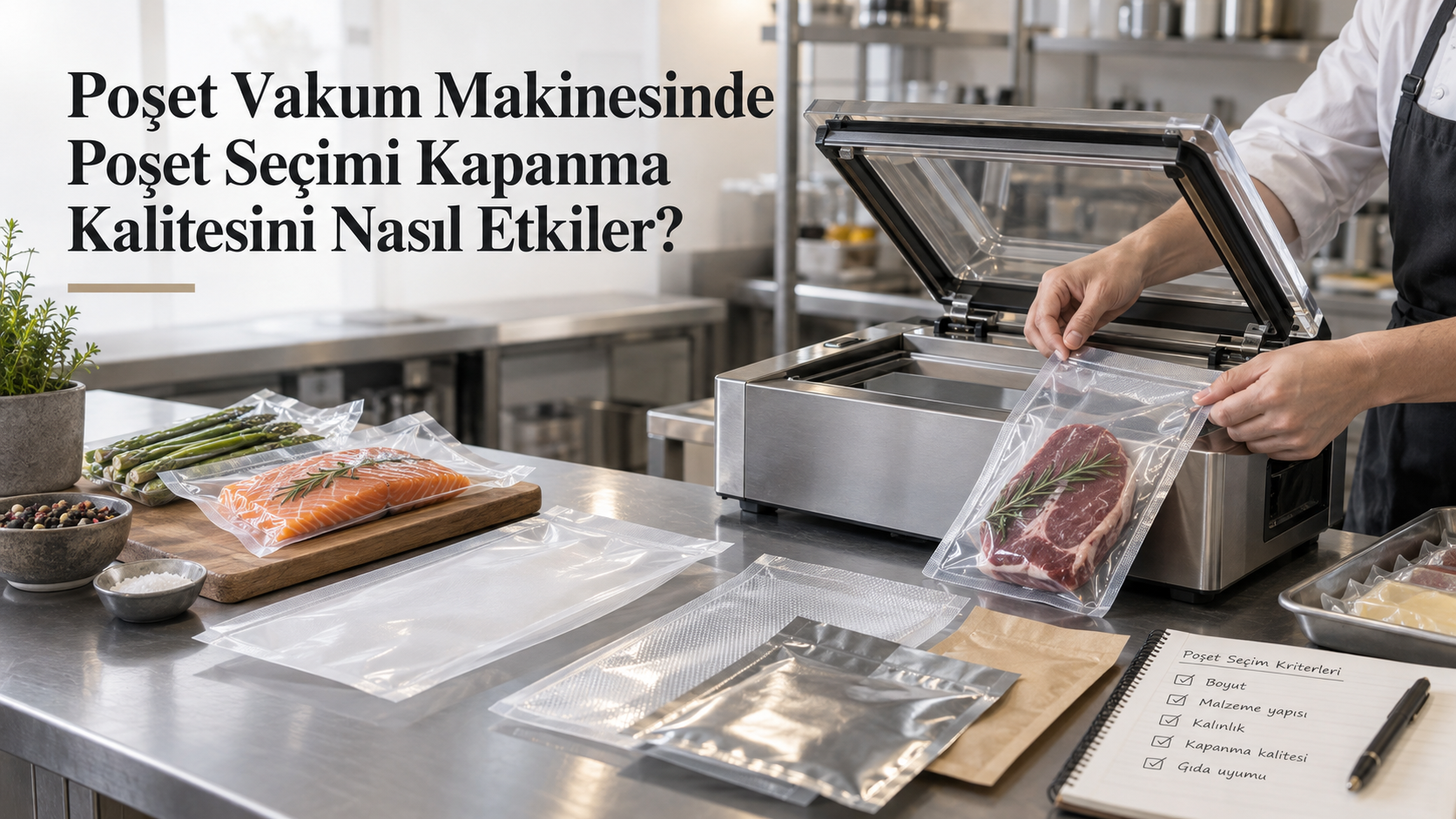 Poşet Vakum Makinesinde Poşet Seçimi Kapanma Kalitesini Nasıl Etkiler?
