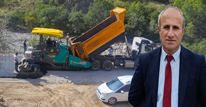 Çukurca Kazan Vadisi’nde asfalt çalışması sürüyor