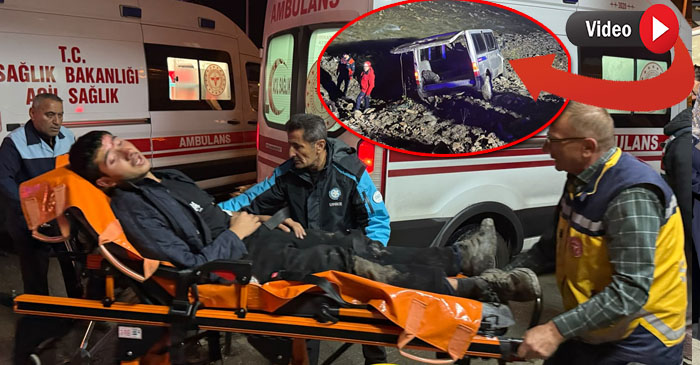 Hakkâri’de jandarmayı görünce kaçan minibüs dereye uçtu: 20 yaralı