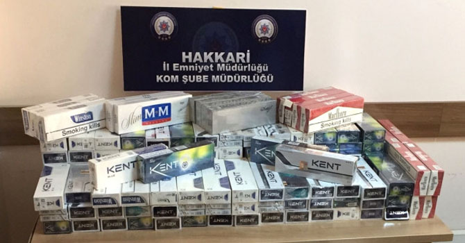 Hakkari'de 4 bin 200 paket kaçak sigara ele geçirildi