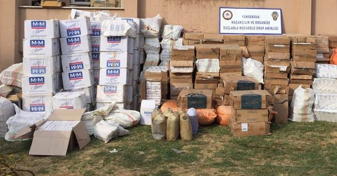 Hakkari ve Yüksekova'da kaçakçılık operasyonları