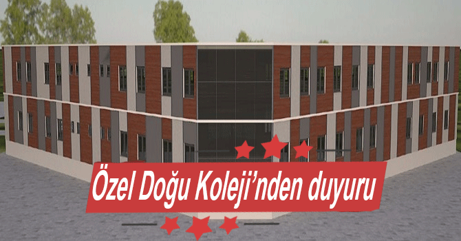 Özel Doğu Koleji’nden teşvik duyurusu